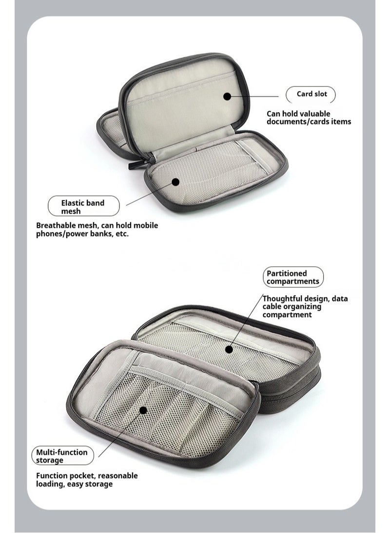 Digital storage bag, travel portable clutch bag, data cable/power bank multifunctional large capacity storage bag - Image 4